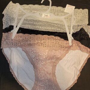 4 pack jessica simpson large cotton lace bikini panties